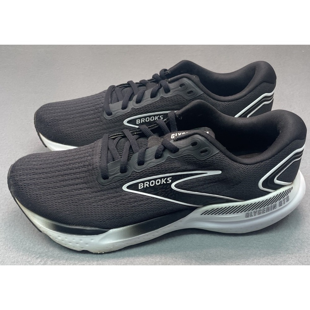 Brooks Glycerin GTS 21 Mens Size 10.5 Black Athletic Running Shoes Sneakers - Picture 2 of 8
